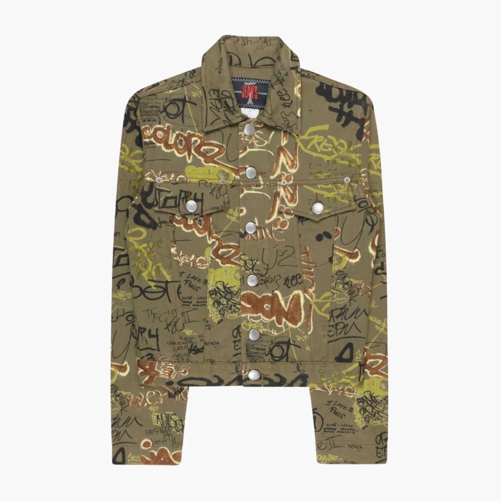 JEAN PAUL GAULTIER Graffiti Denim jacket in size S